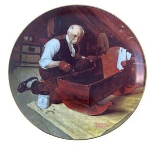 00435 - Norman Rockwell Grandfathers Gift Plate '87‎ Ltd Ed No 19670I